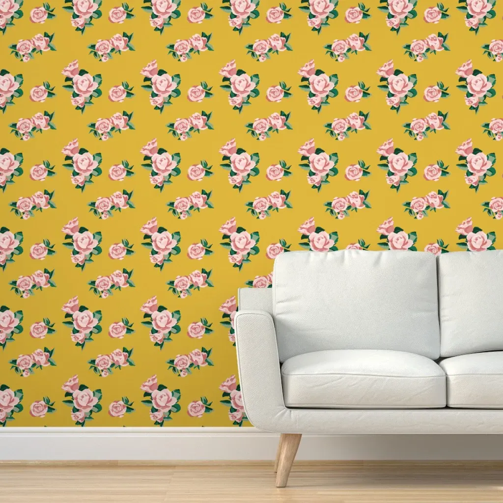 Dorothy's Roses Peel and Stick Wallpaper - Pink product