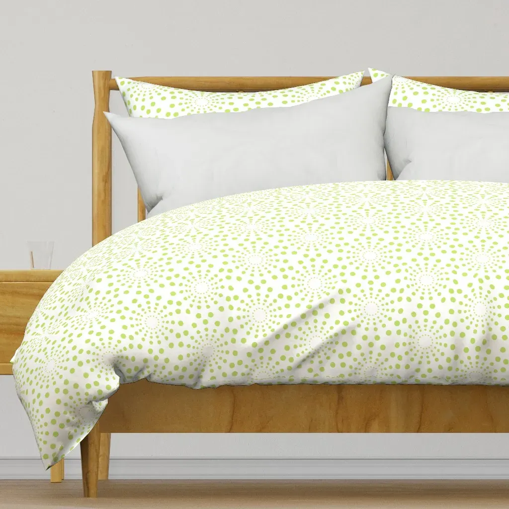 Dots Circles Maxi Duvet Cover - Lime Green product