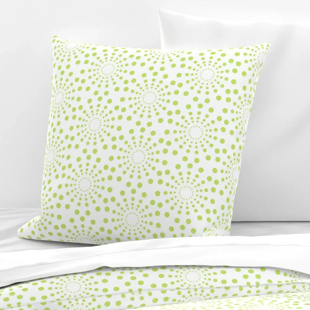Dots Circles Maxi Euro Pillow Sham - Lime Green product