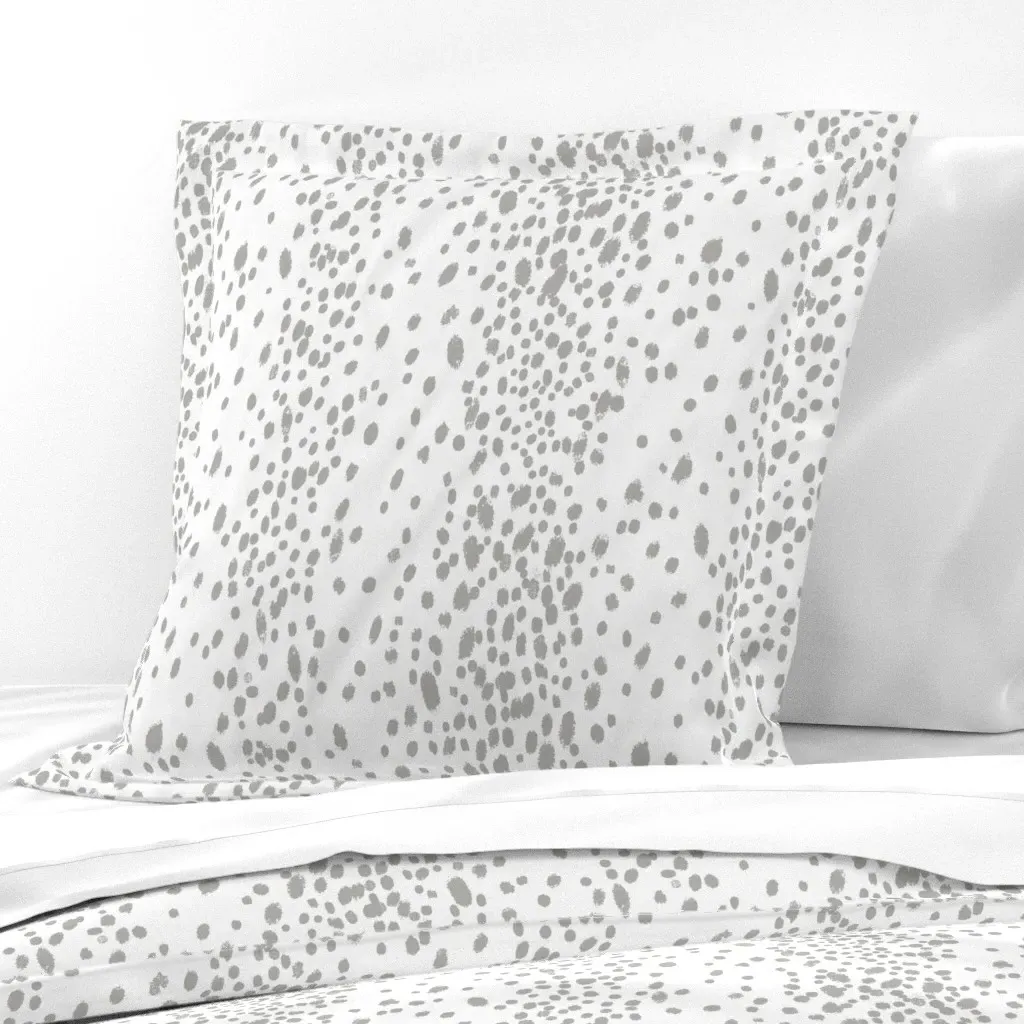 Dots In Dove Euro Pillow Sham - Grey product