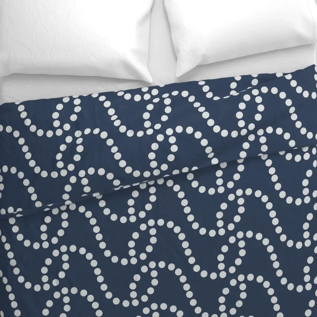 Dots-Stripes-Flowing Duvet Cover - Gray alternate view