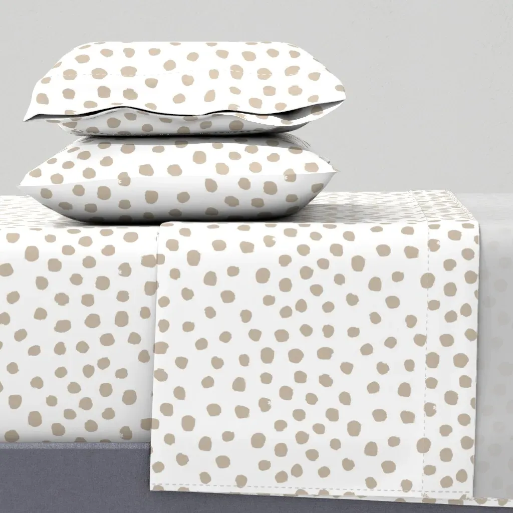 Dots Taupe Queen Sheet Set - Beige product