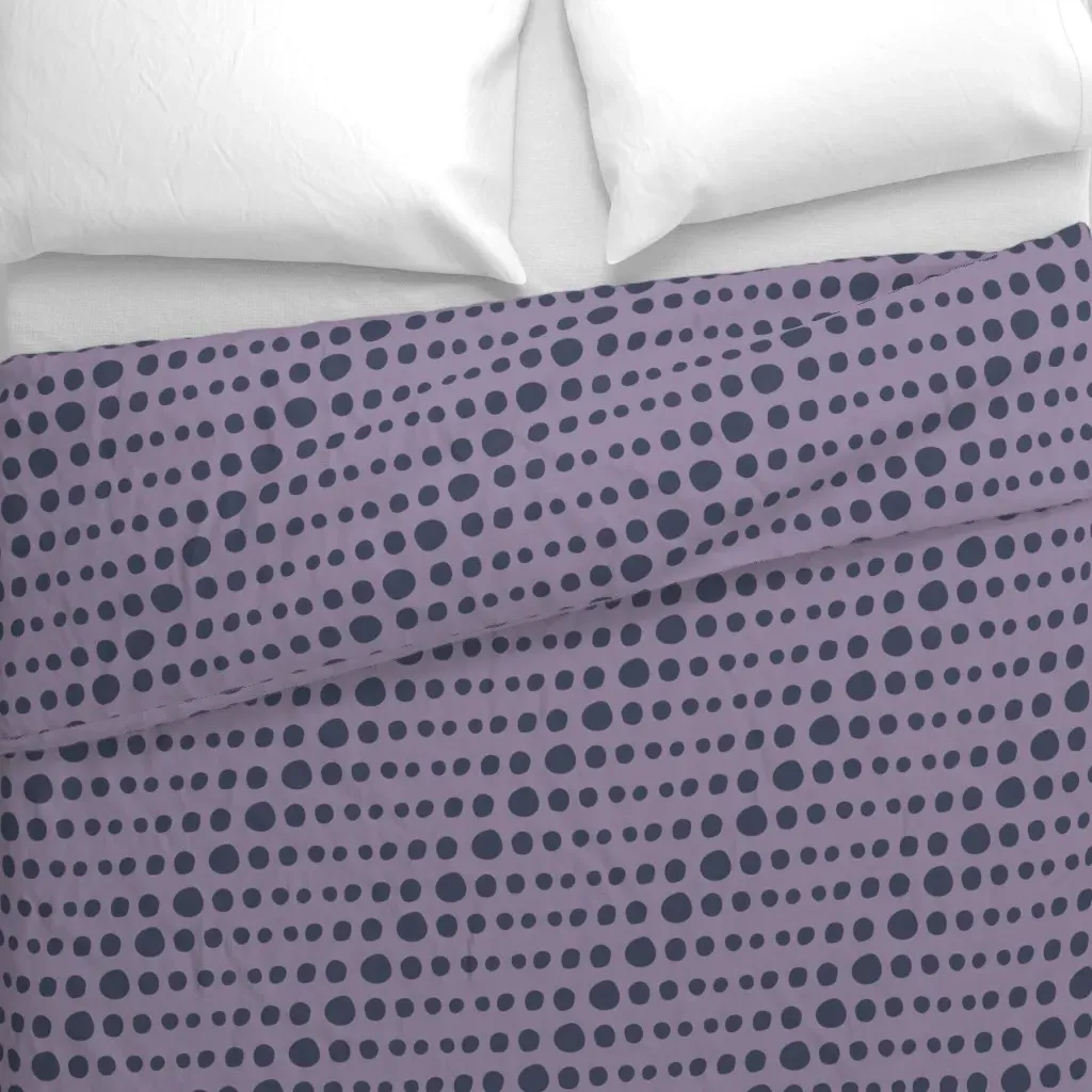 Dotty Stripe Duvet Cover - Dusty Blue alternate view