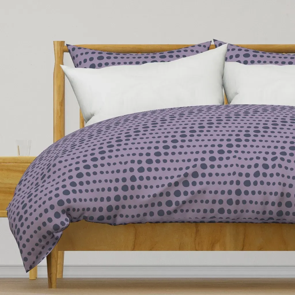 Dotty Stripe Duvet Cover - Dusty Blue product