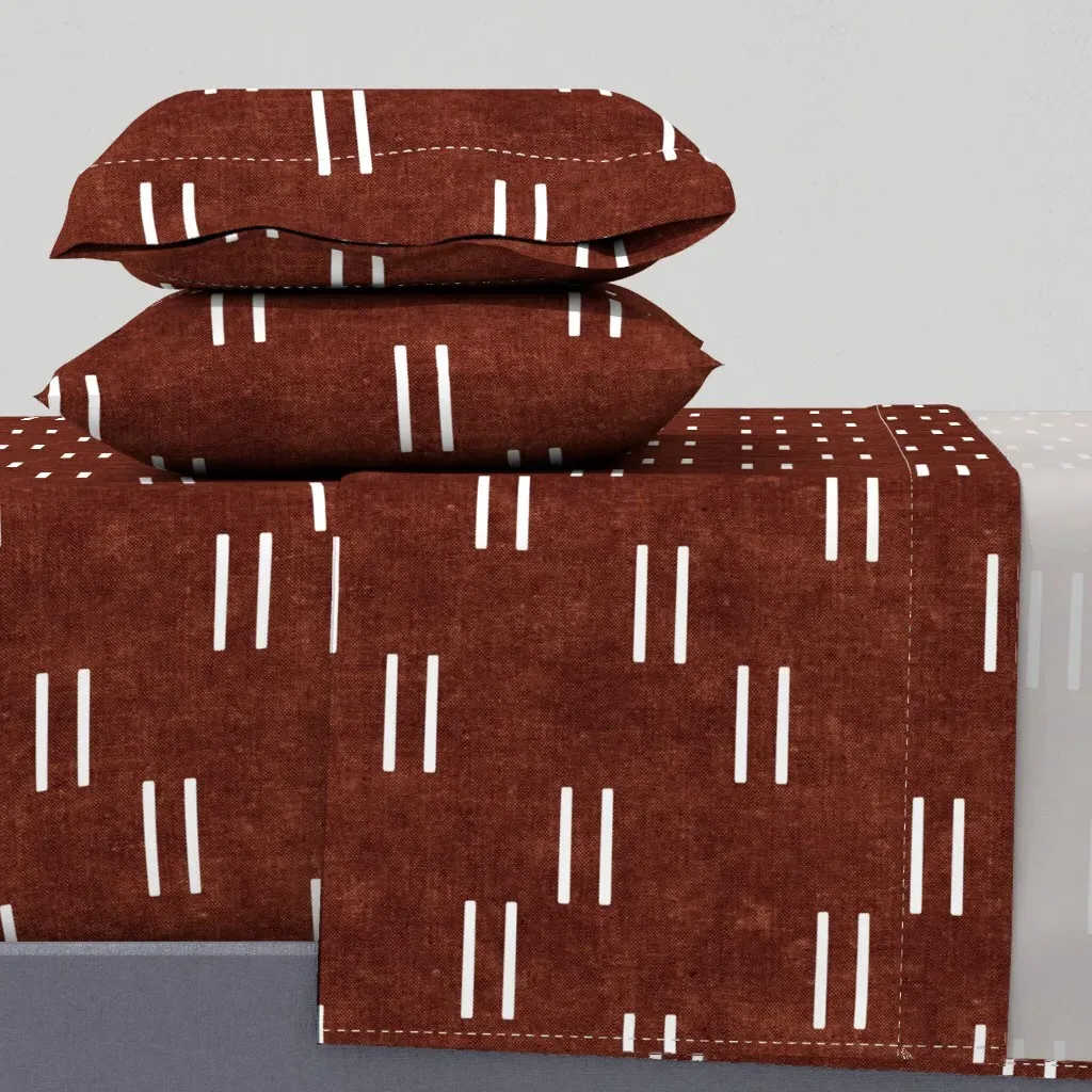 Double Dash Lad20 Queen Sheet Set - Burnt Sienna product