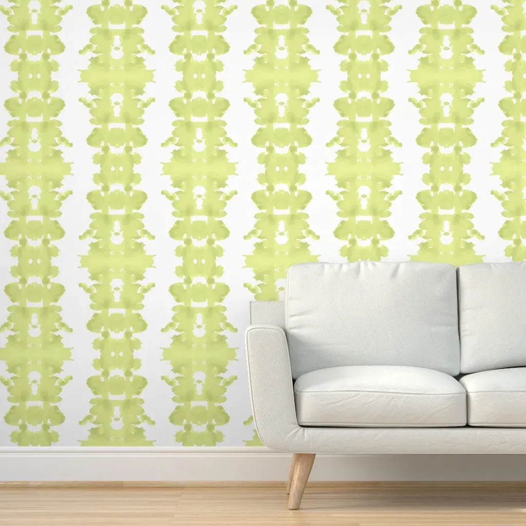 Double Inkblot Peel and Stick Wallpaper - Citron product