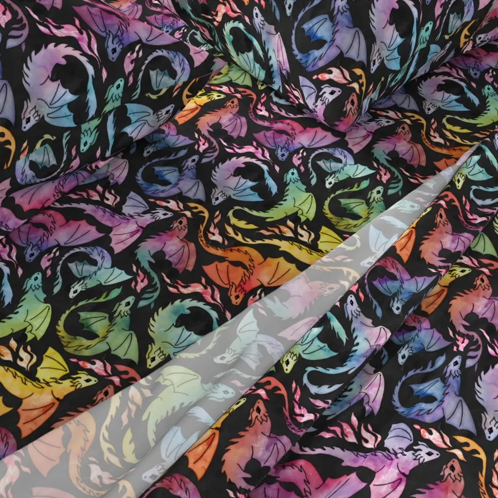 Dragon Fire Dark Rainbow Small Twin Sheet Set - Purple alternate view