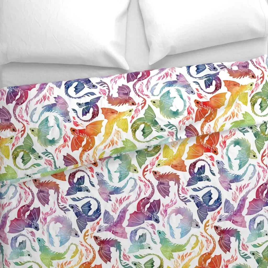 Dragon Fire Rainbow Duvet Cover alternate view