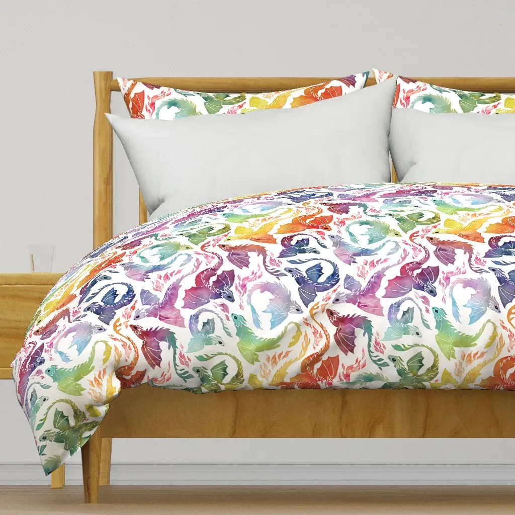 Dragon Fire Rainbow Duvet Cover product
