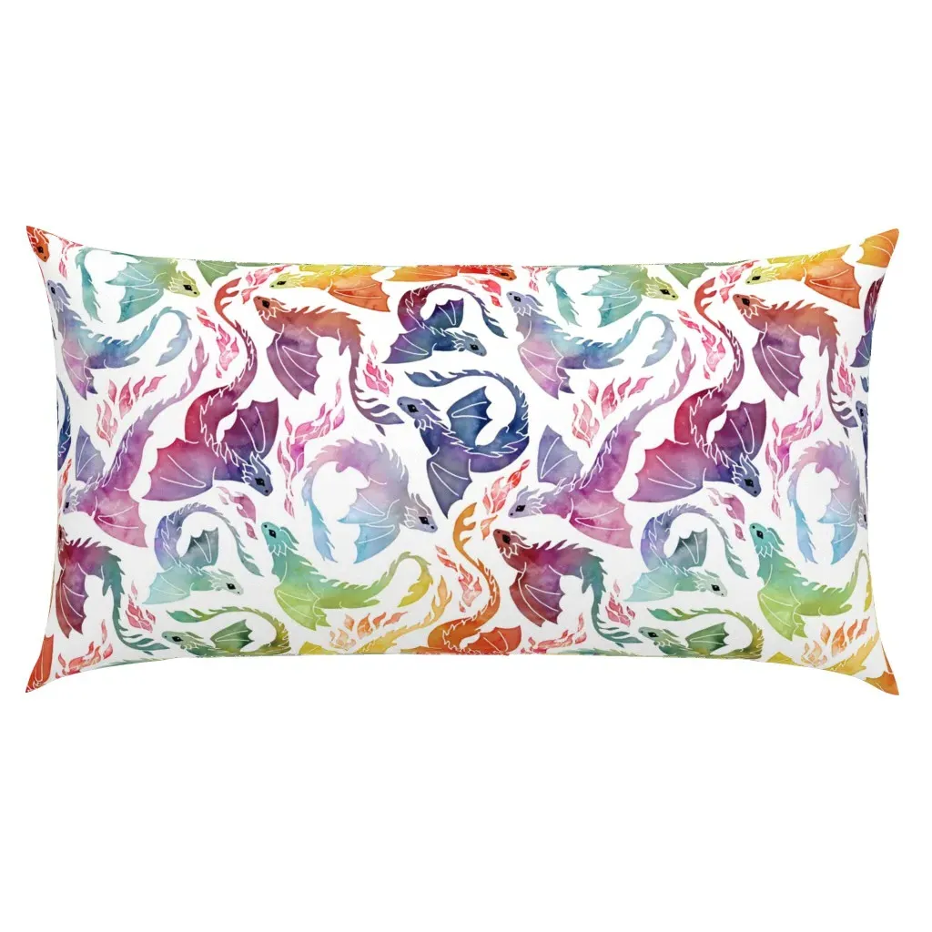 Dragon Fire Rainbow King Pillow Sham - Rainbow Blend product