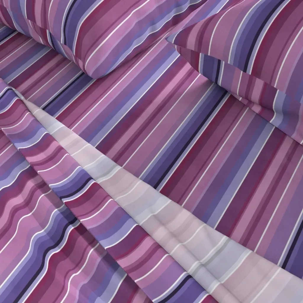 Dragon Fire Stripe Full Sheet Set - Purple alternate view