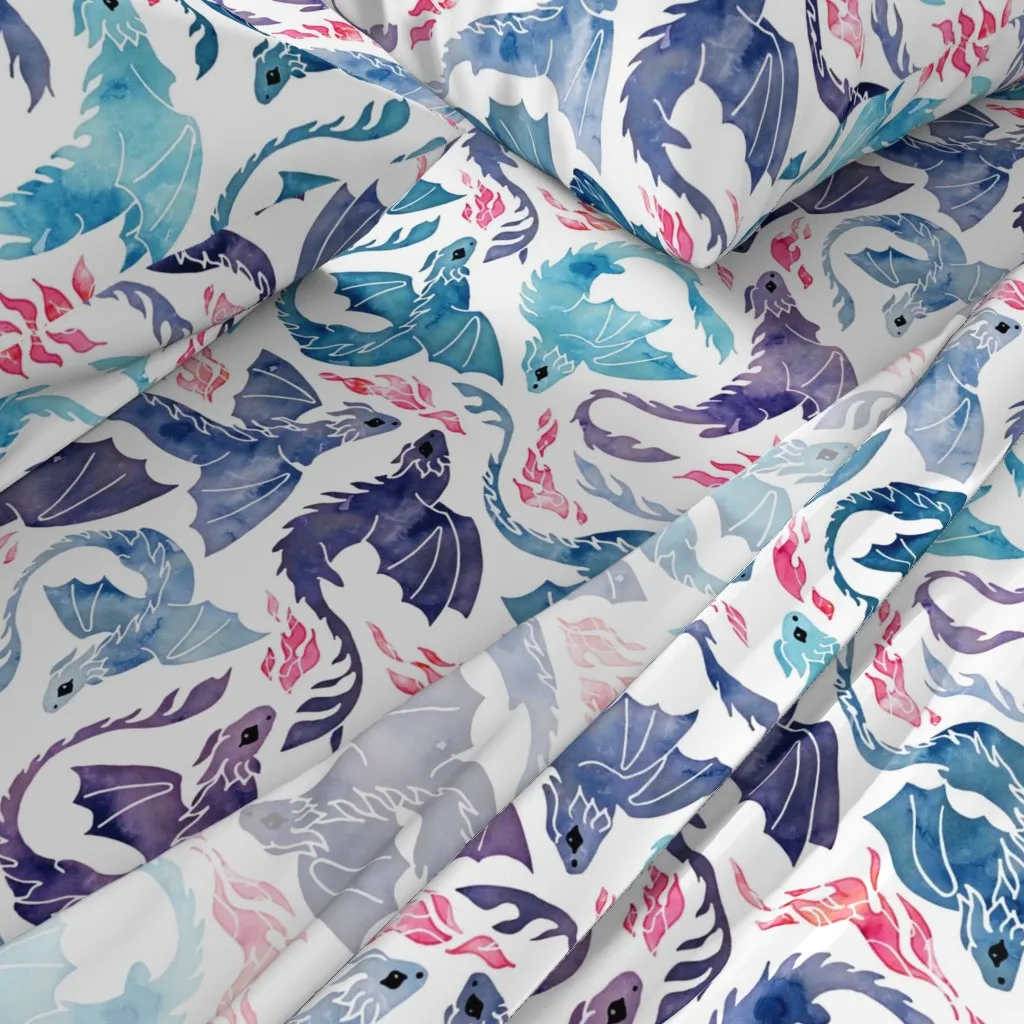 Dragon Fire Turquoise & Purple Twin Sheet Set alternate view