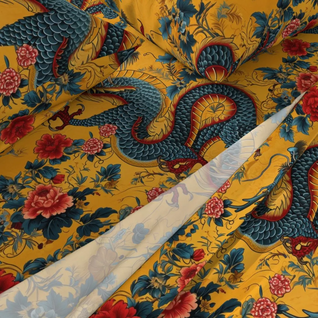 Dragon Symbol of 2024 Queen Size Sheet Set - Blue alternate view