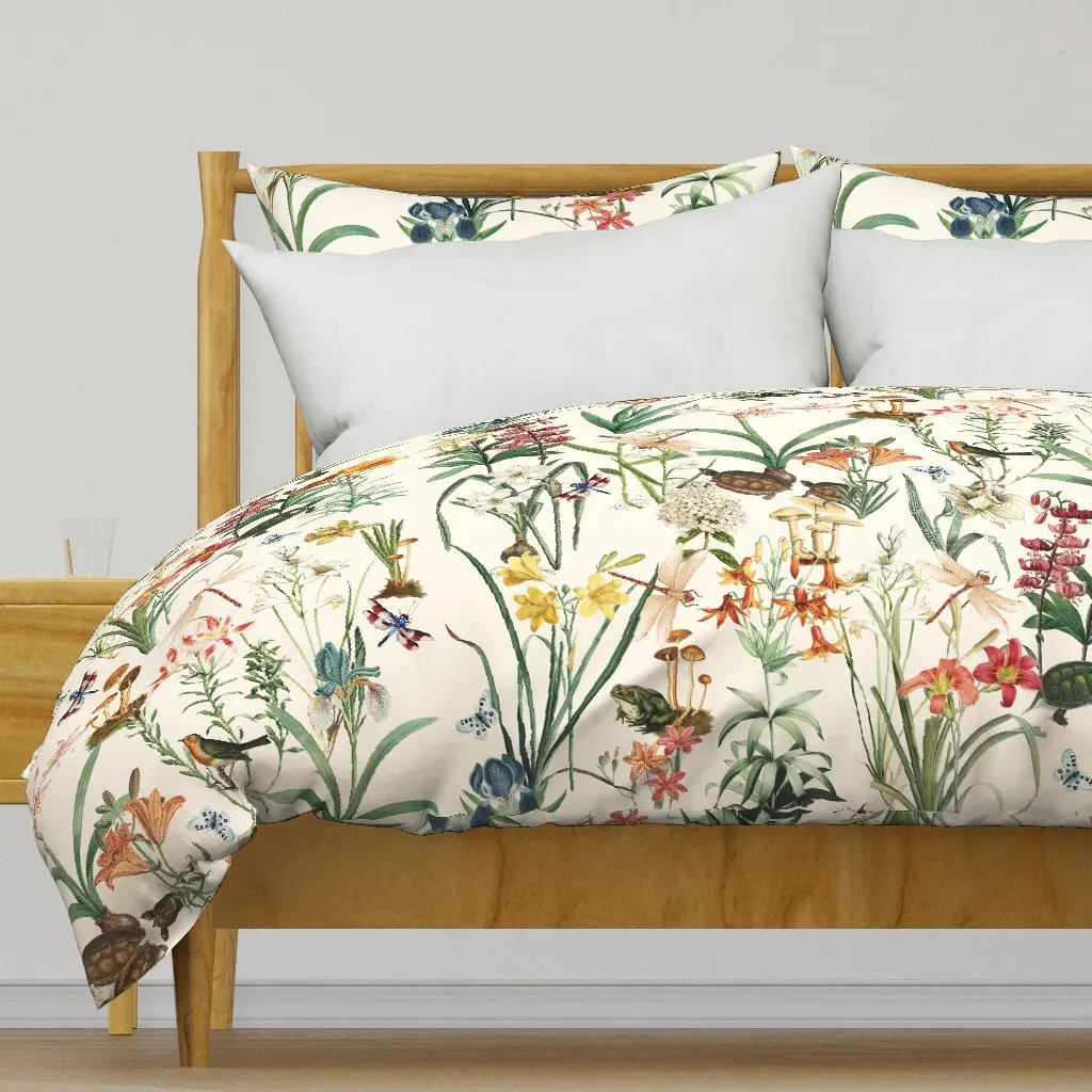 Dragonfly Garden Frostbite Duvet Cover - Orange product