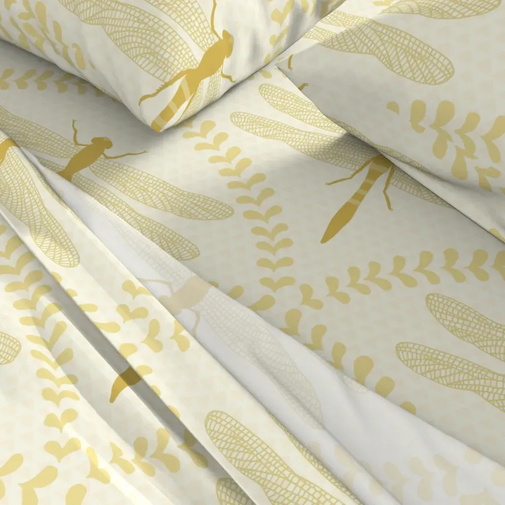Dragonfly Jumbo Scale King Sheet Set - Gold alternate view