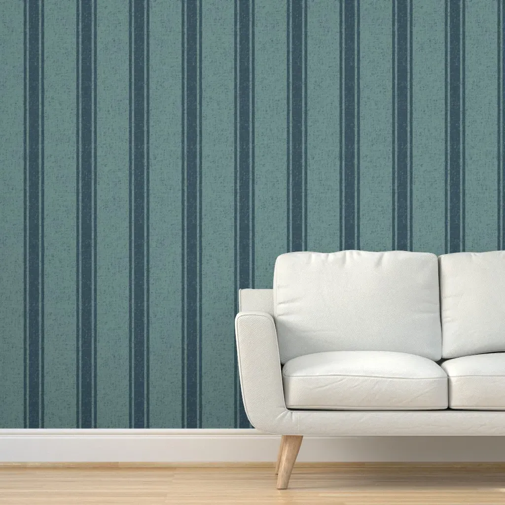Dragonfly Nocturne Peel and Stick Wallpaper Stripes - Blue product
