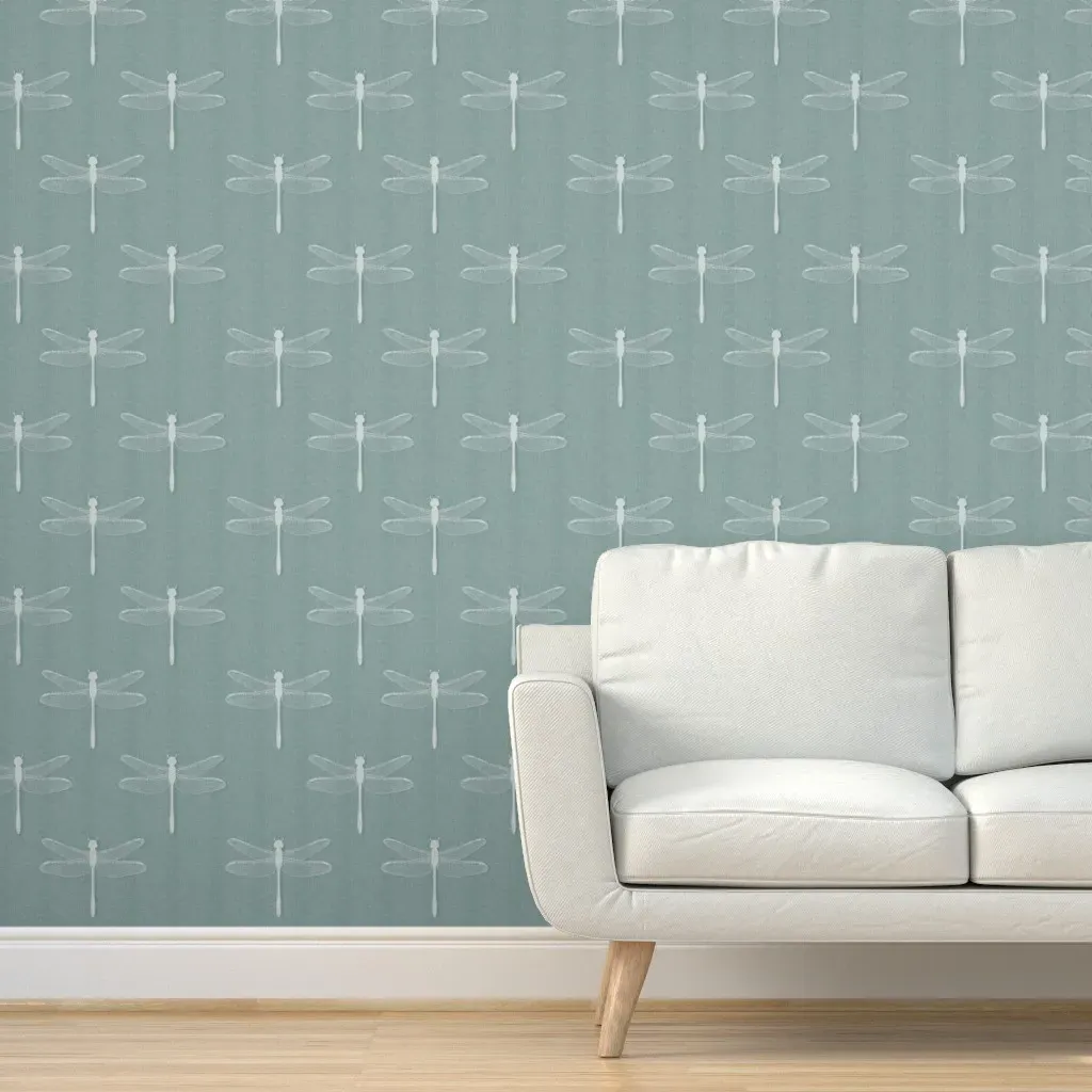 Dragonia Mint Peel and Stick Wallpaper - White product