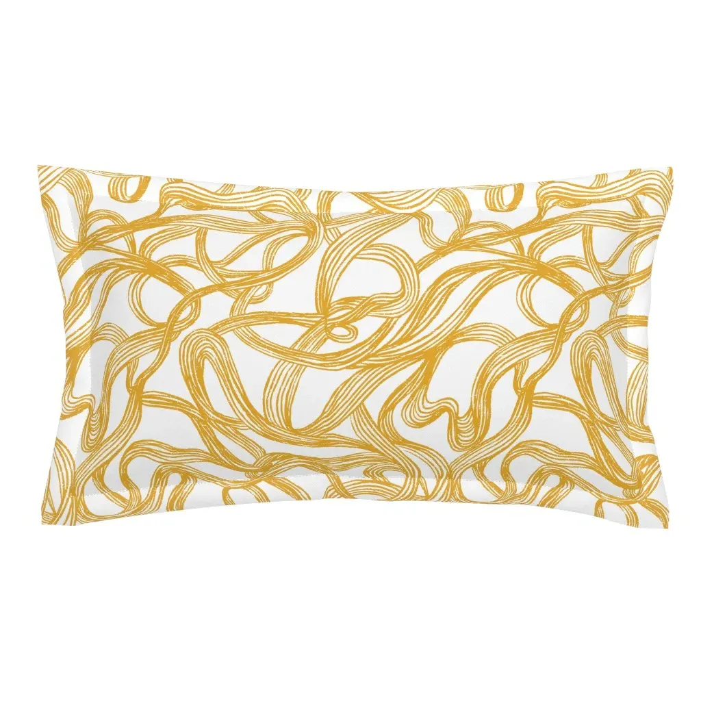Dreamscape Abstract Brushstrokes King Pillow Sham - Golden Yellow product