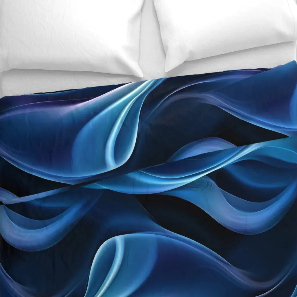 Dreamscape Background Large Duvet Cover - Blue alternate view