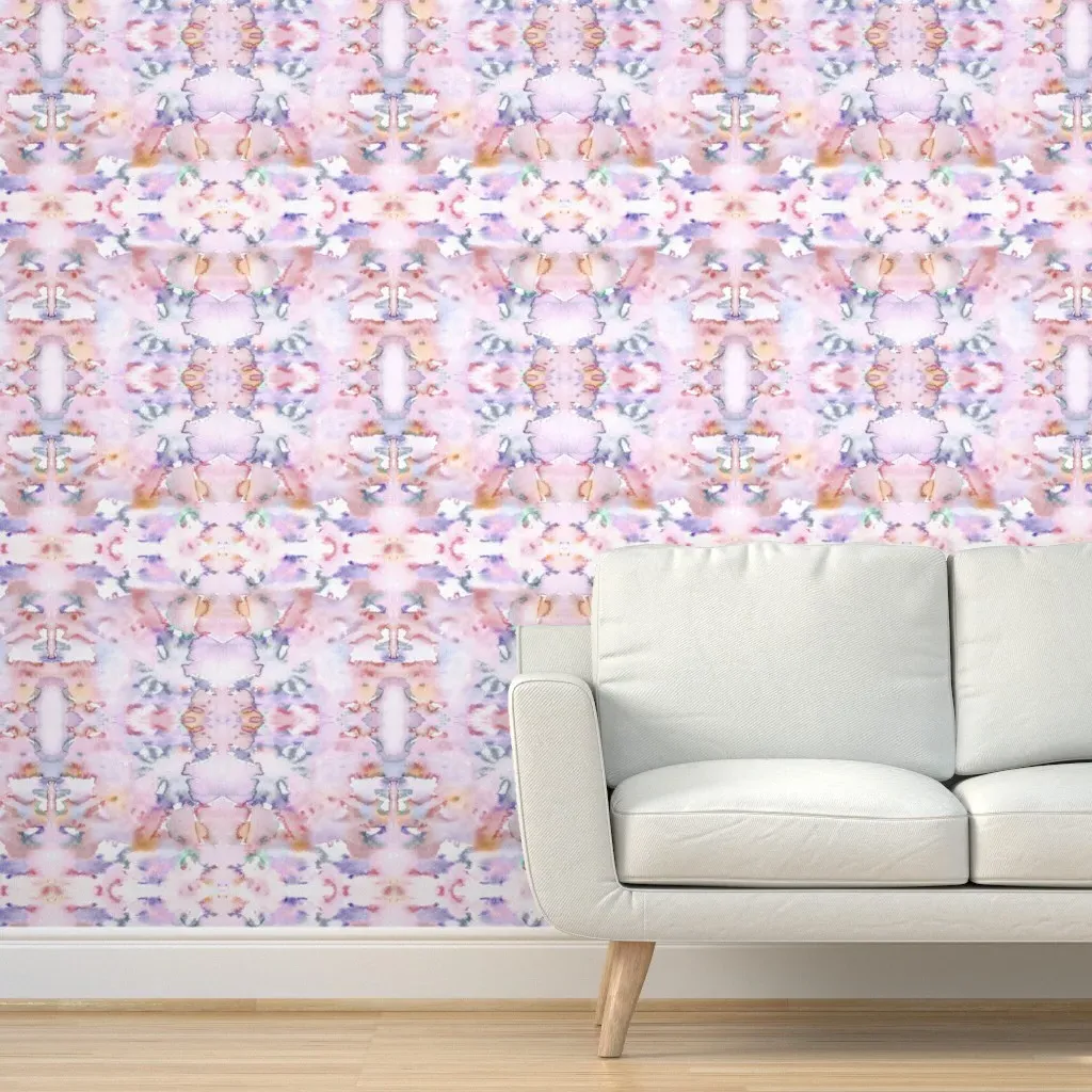 Dreamstate Watercolor Abstract Peel and Stick Wallpaper - Pink product
