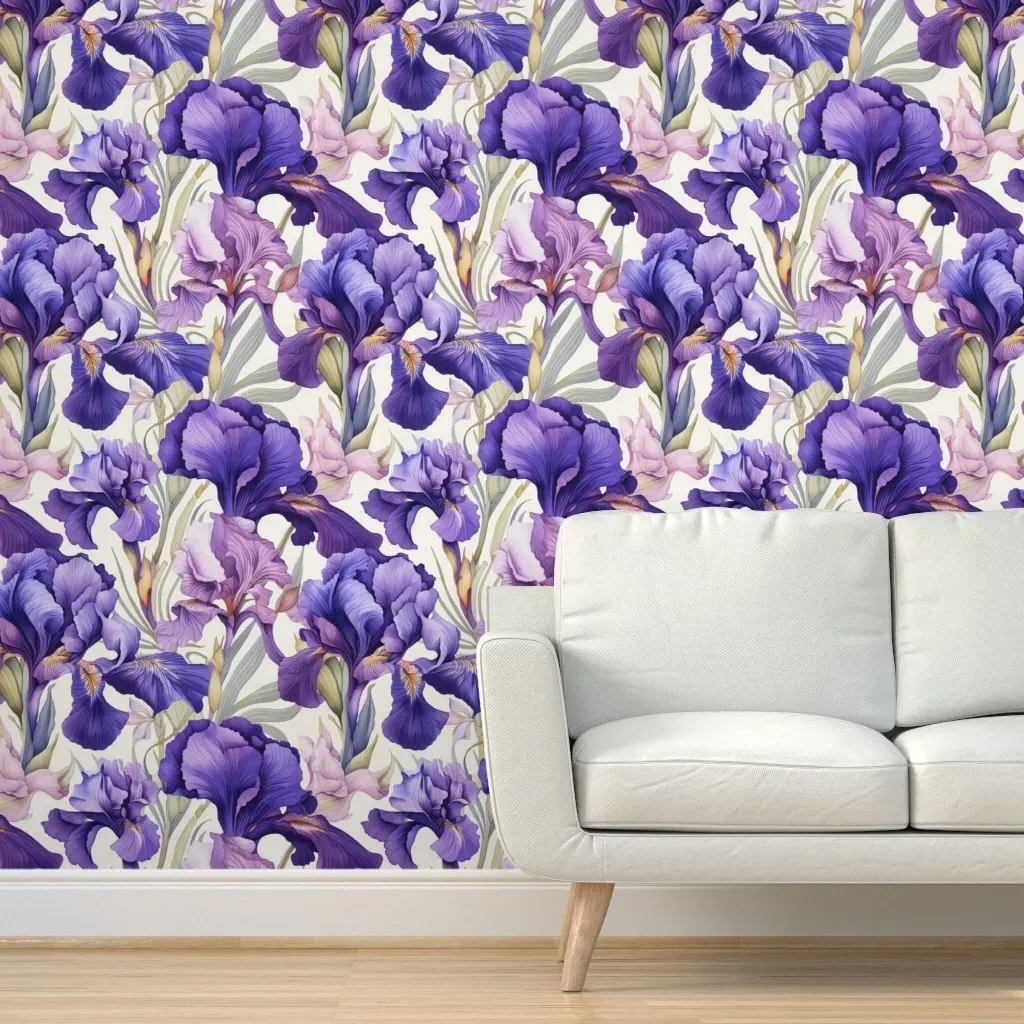 Dreamy Iris Peel and Stick Wallpaper - Purple product