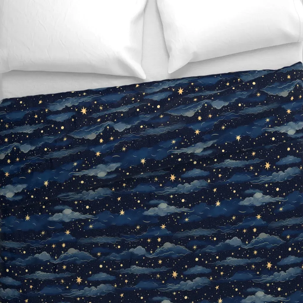 Dreamy Night Sky Duvet Cover - Gold alternate view