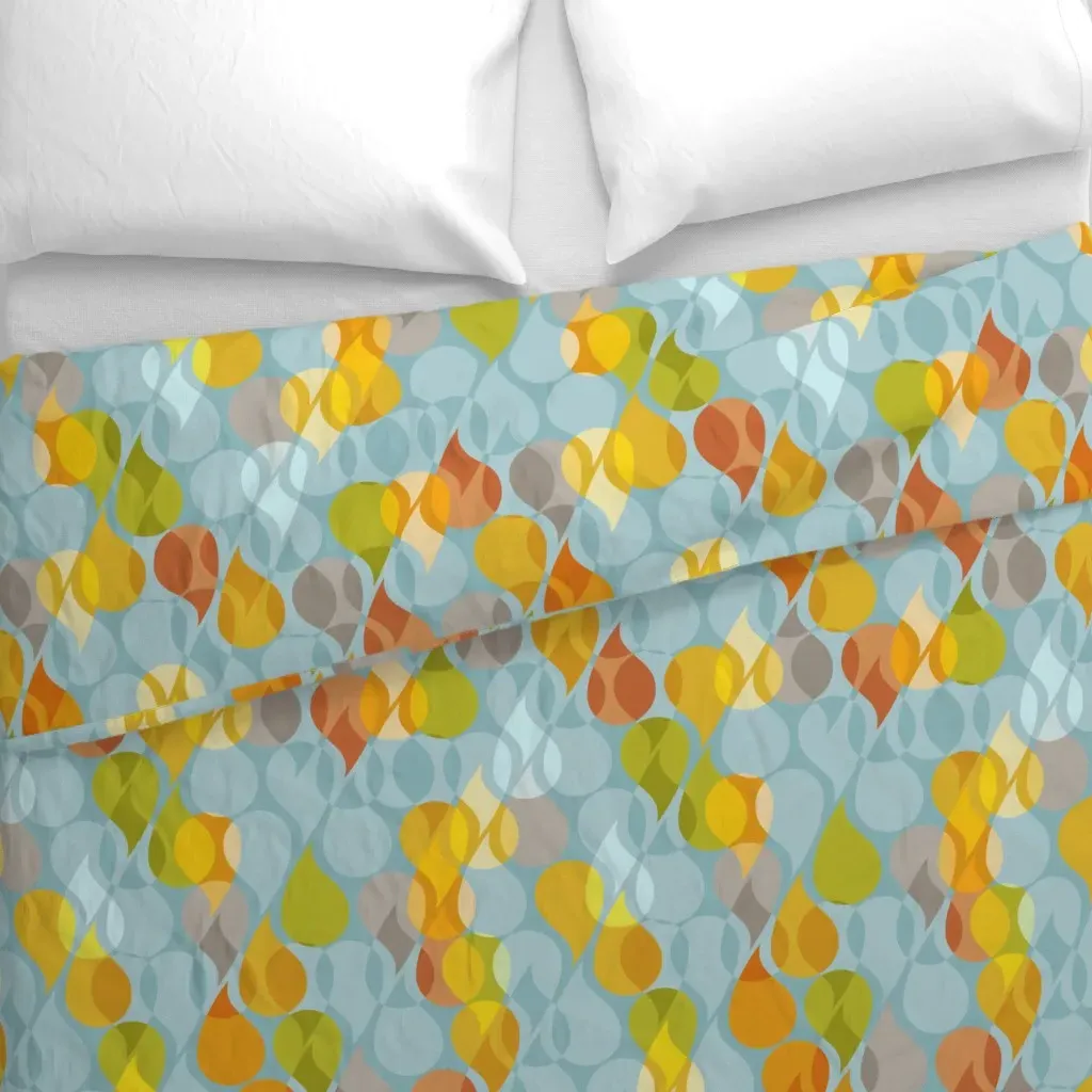 Dropably Malibu Sunrise Gold Duvet Cover - Mustard Yellow alternate view