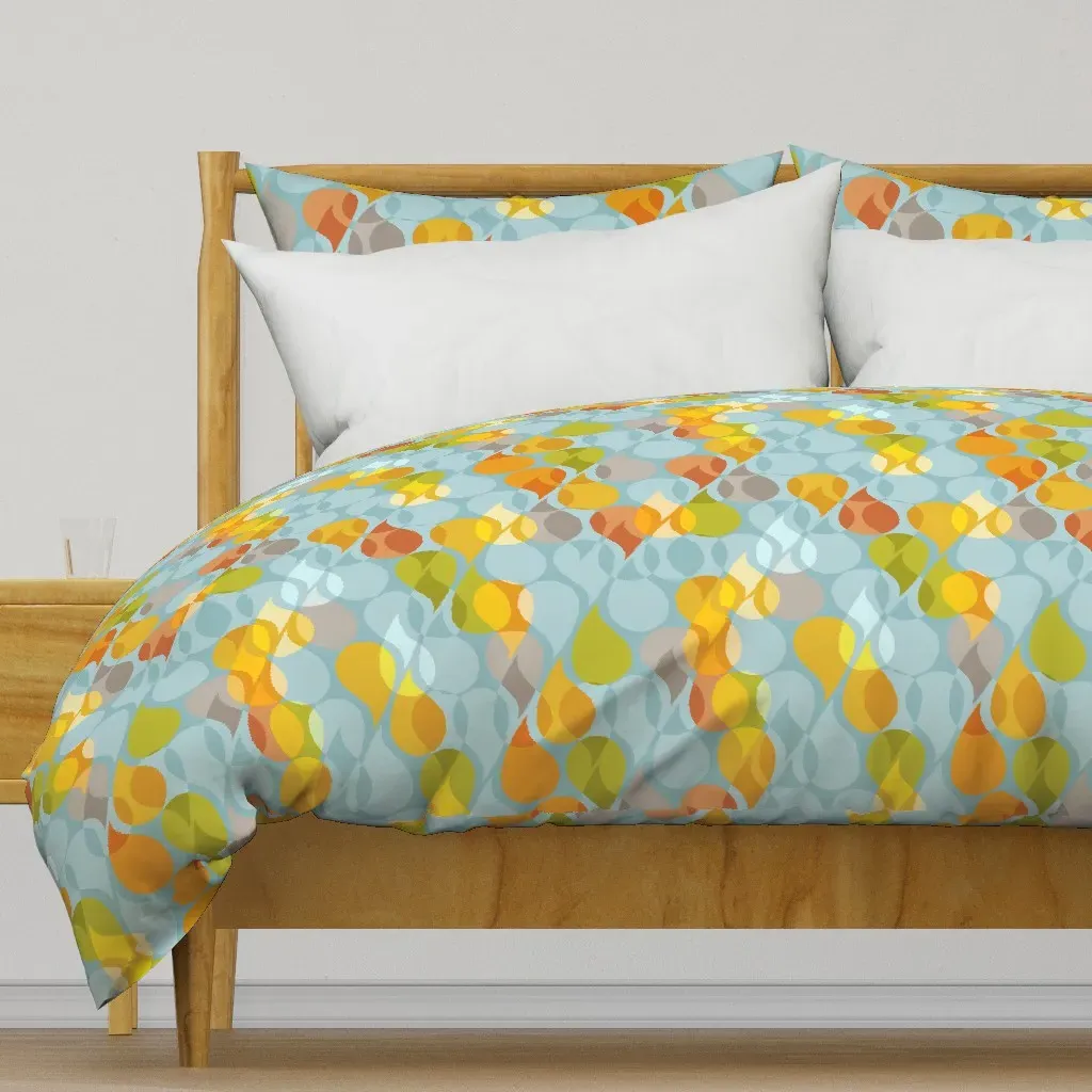 Dropably Malibu Sunrise Gold Duvet Cover - Mustard Yellow product