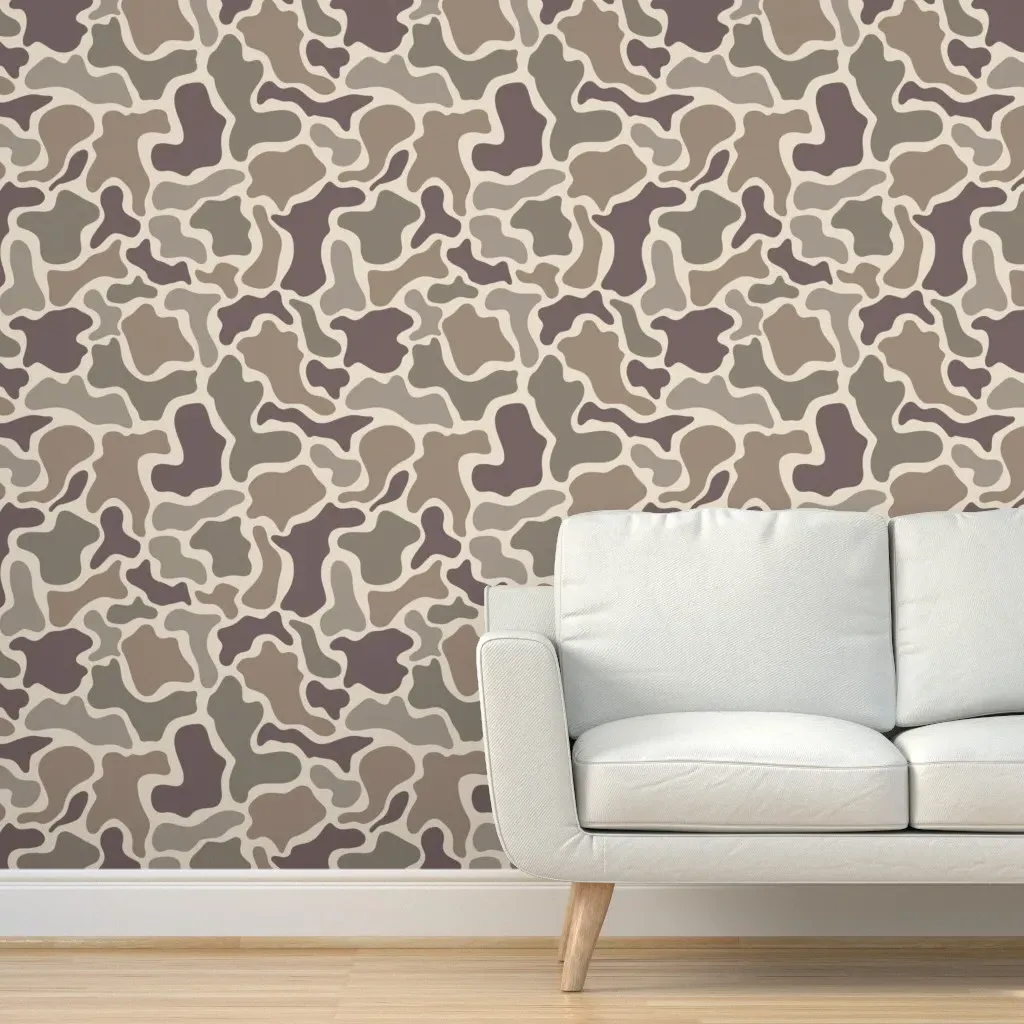Duck Camo Peel and Stick Wallpaper - Brown product