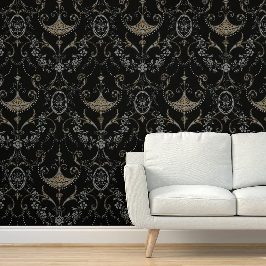 Duke Of Wellington Peel and Stick Wallpaper - Bone On Black product