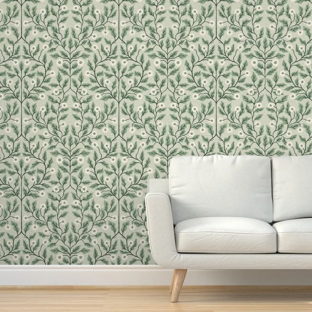 Dulcinea Peel and Stick Wallpaper - Sage Green product