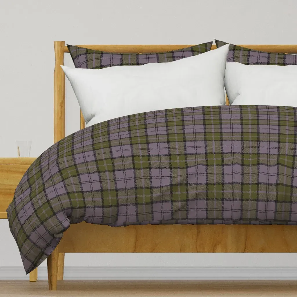 Dunbar Tartan Custom Duvet Cover - Muted Purple product