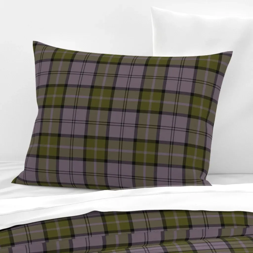 Dunbar Tartan Standard Knife Edge Cushion Cover - Muted Purple, Cotton Sateen product