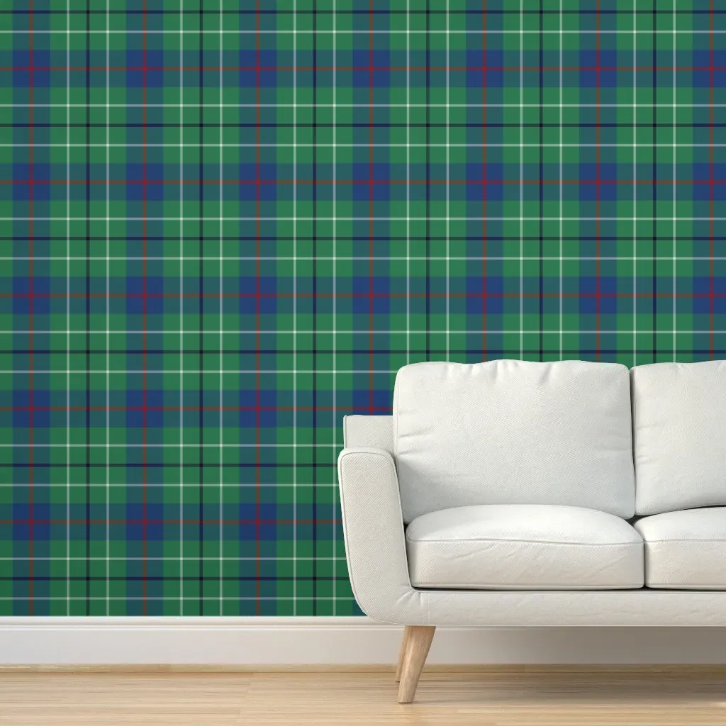 Duncan Tartan 9 Peel and Stick Wallpaper - Teal product