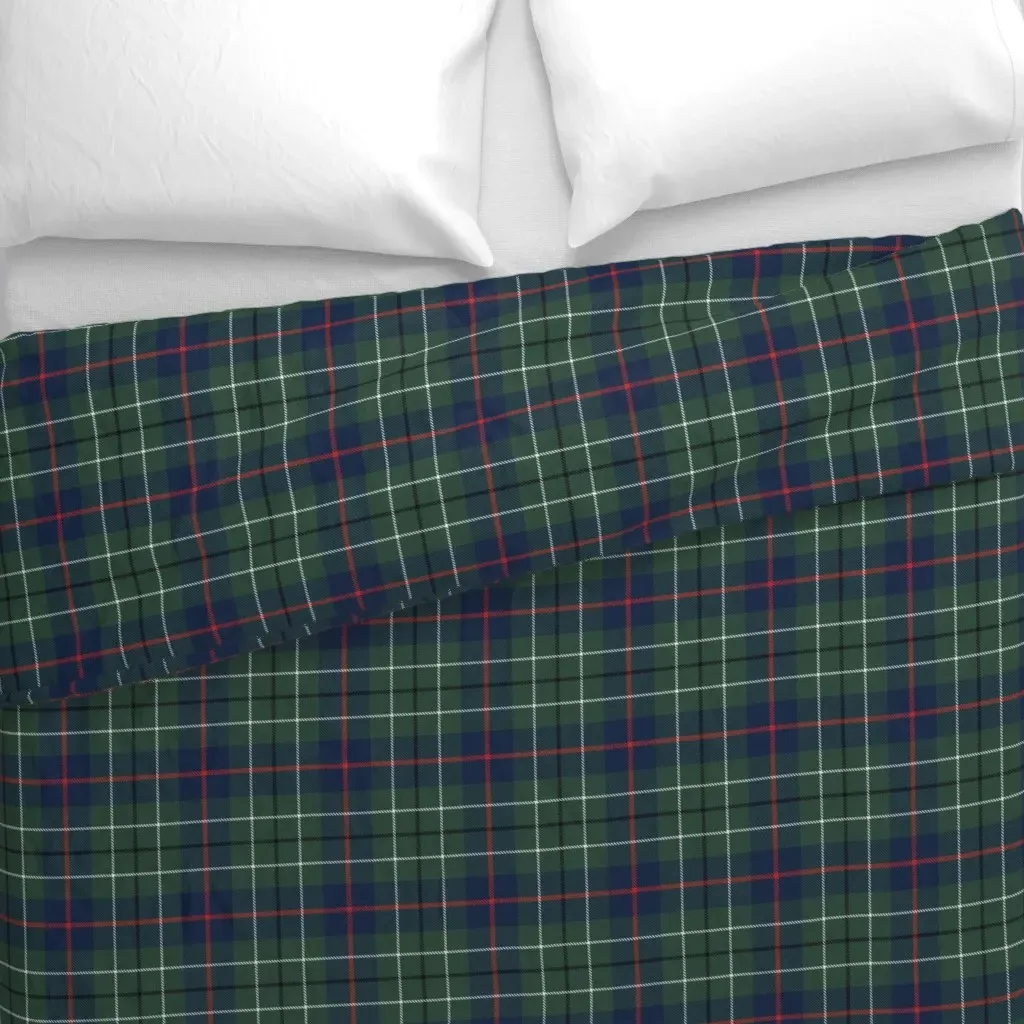 Duncan Tartan Plaid Duvet Cover - Green alternate view