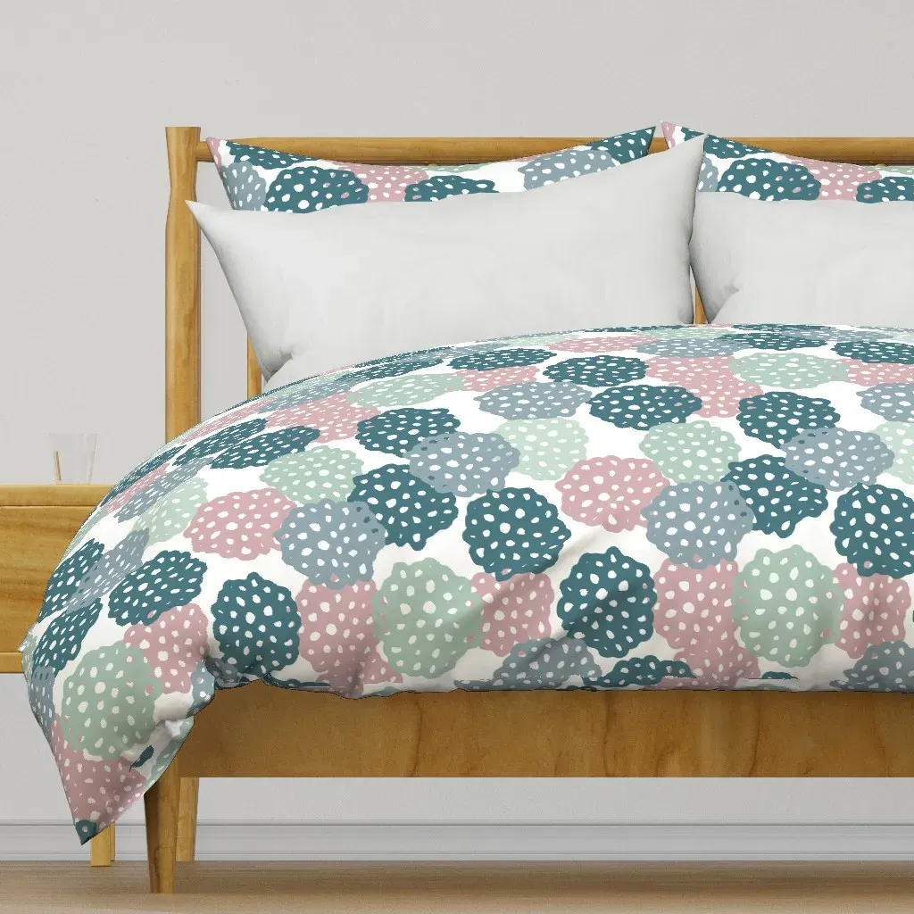 Dusky Blues Prairie Pods Duvet Cover - Teal product