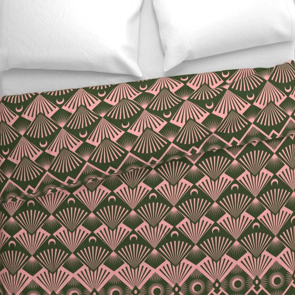 Dusky Moonrise Duvet Cover - Dusty Rose alternate view