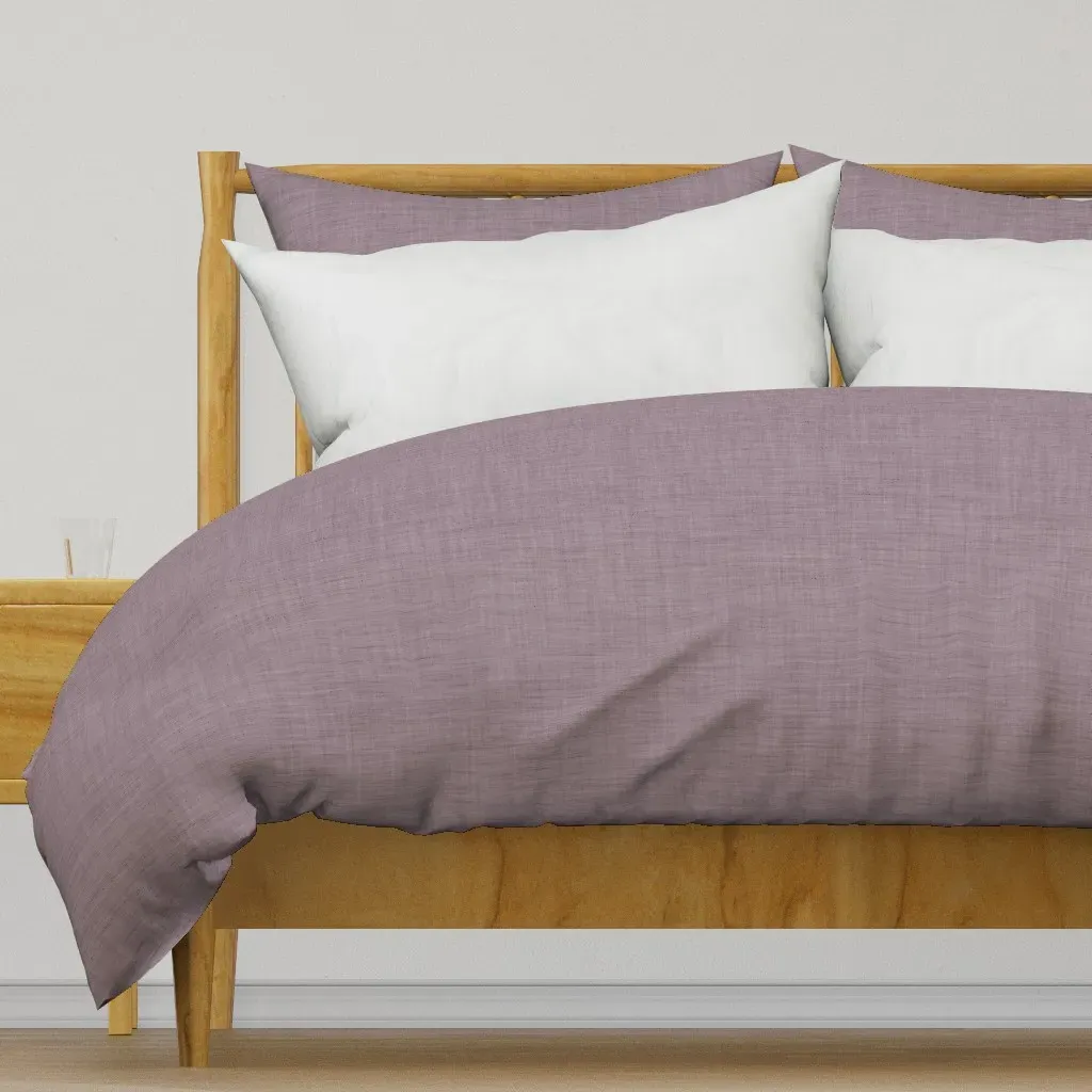 Dusty Plum Duvet Cover - Mauve, Faux Linen product