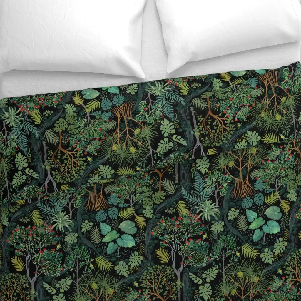 E Malama I Ka Wai Duvet Cover - Green alternate view