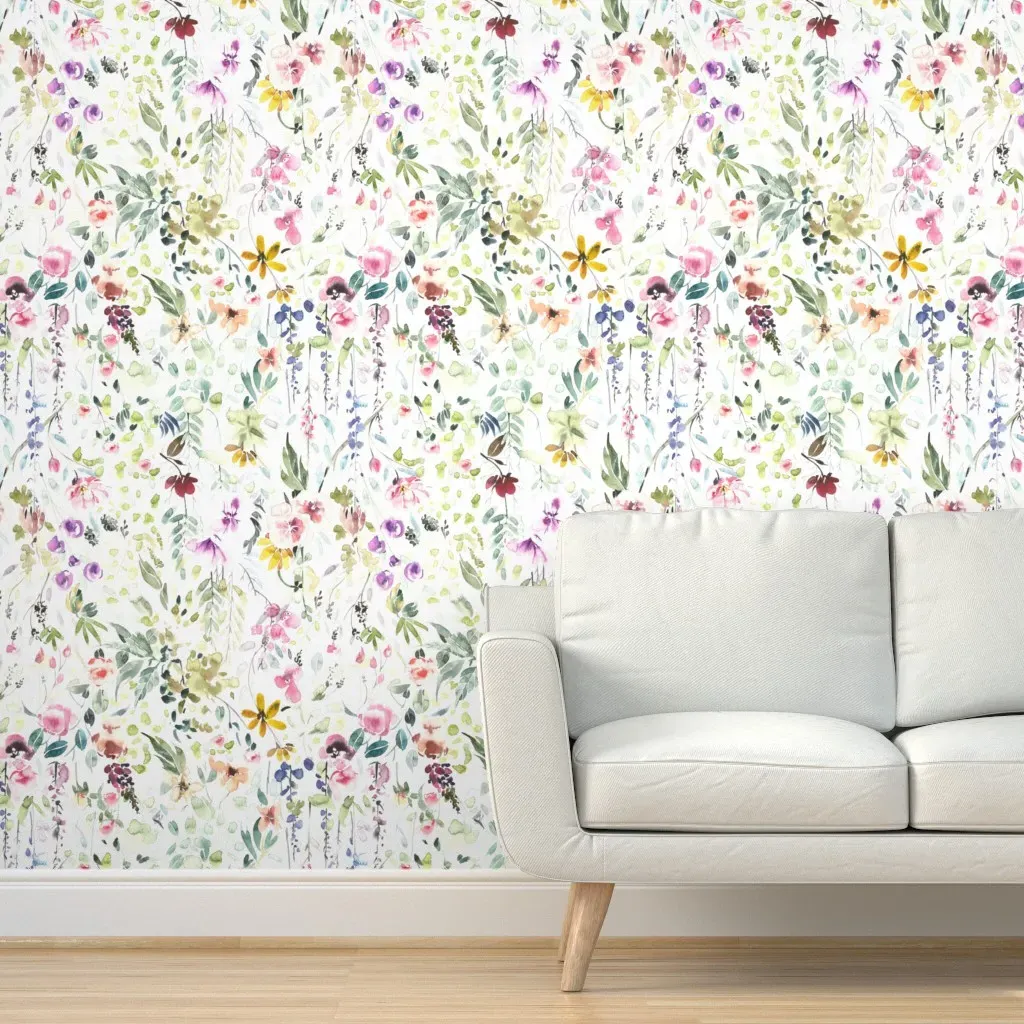 Eame'S Wildflower Meadow Peel and Stick Wallpaper - Pink product