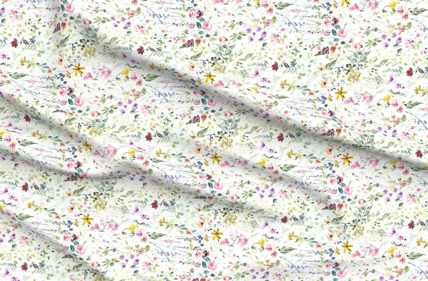 Eame'S Wildflower Meadow Sport Pique Fabric - Pink product