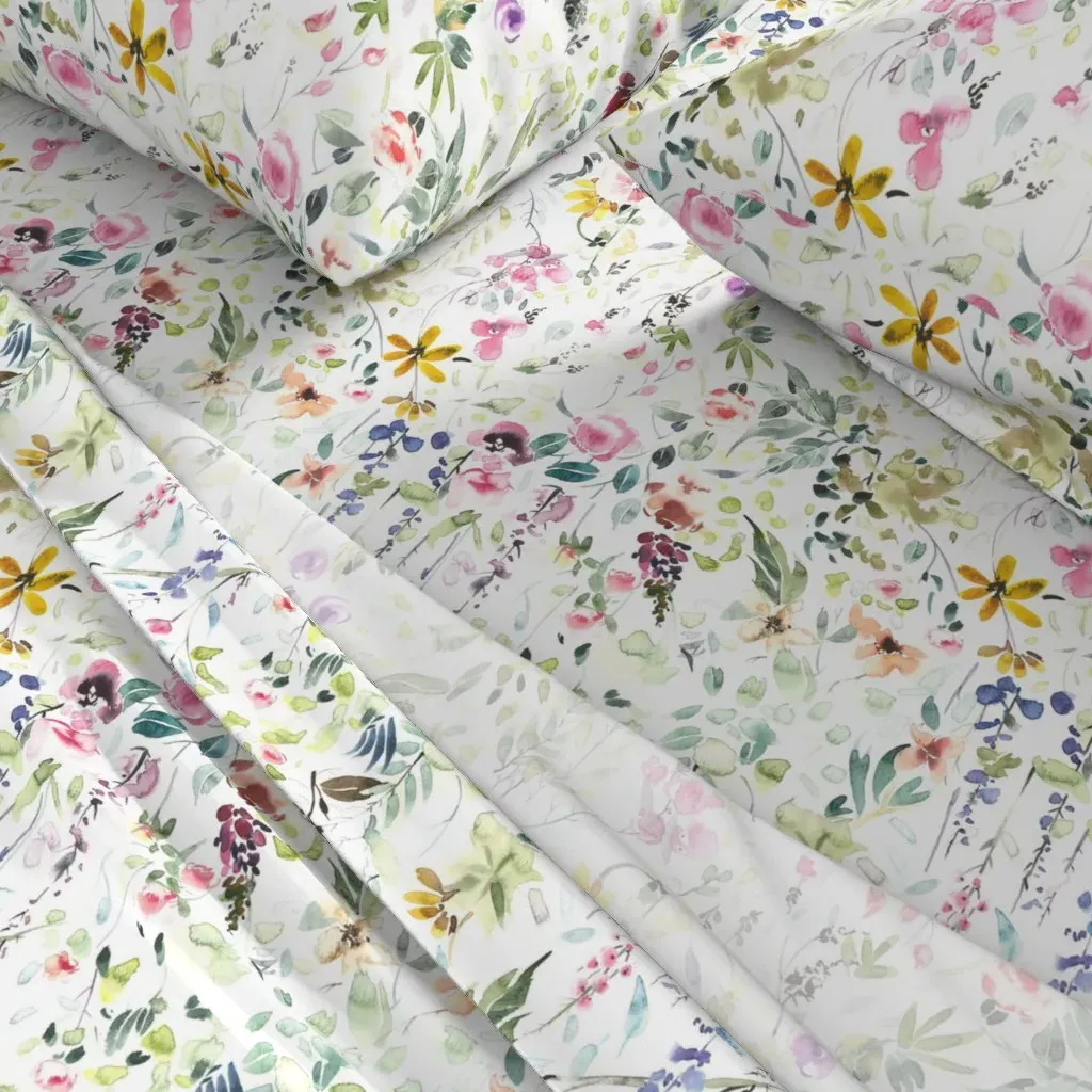 Eame's Wildflower Meadow Twin XL Sheet Set - Pink alternate view