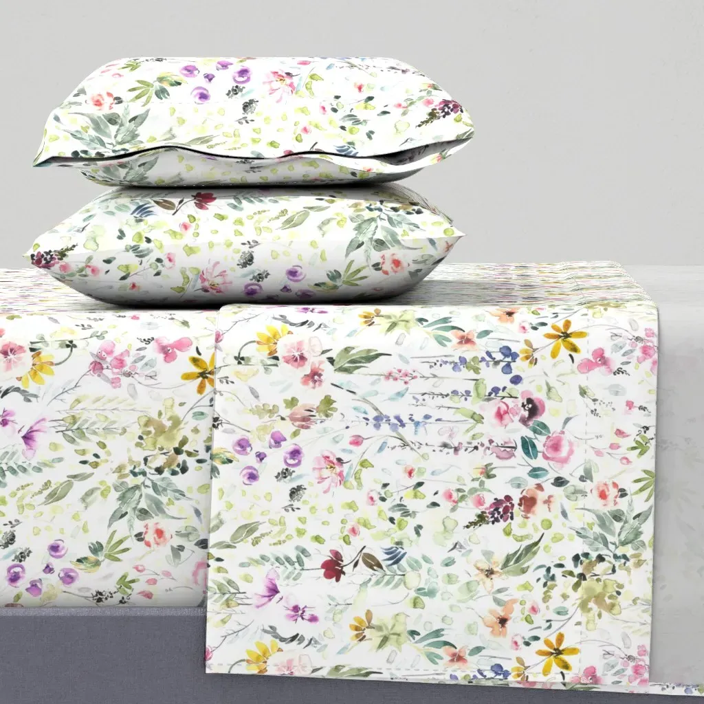Eame's Wildflower Meadow Twin XL Sheet Set - Pink product