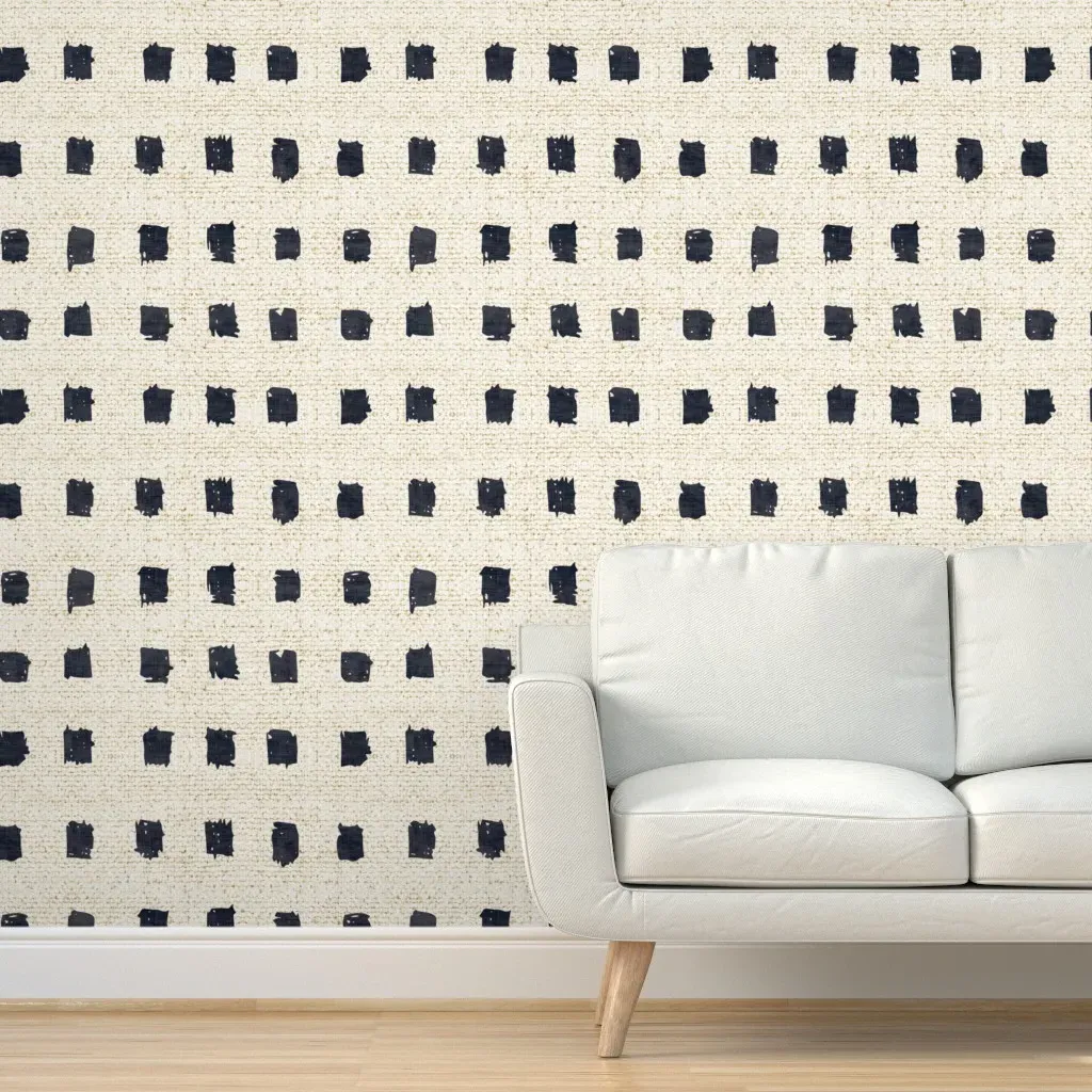 Earthen Block Peel and Stick Wallpaper - Dark Gray product