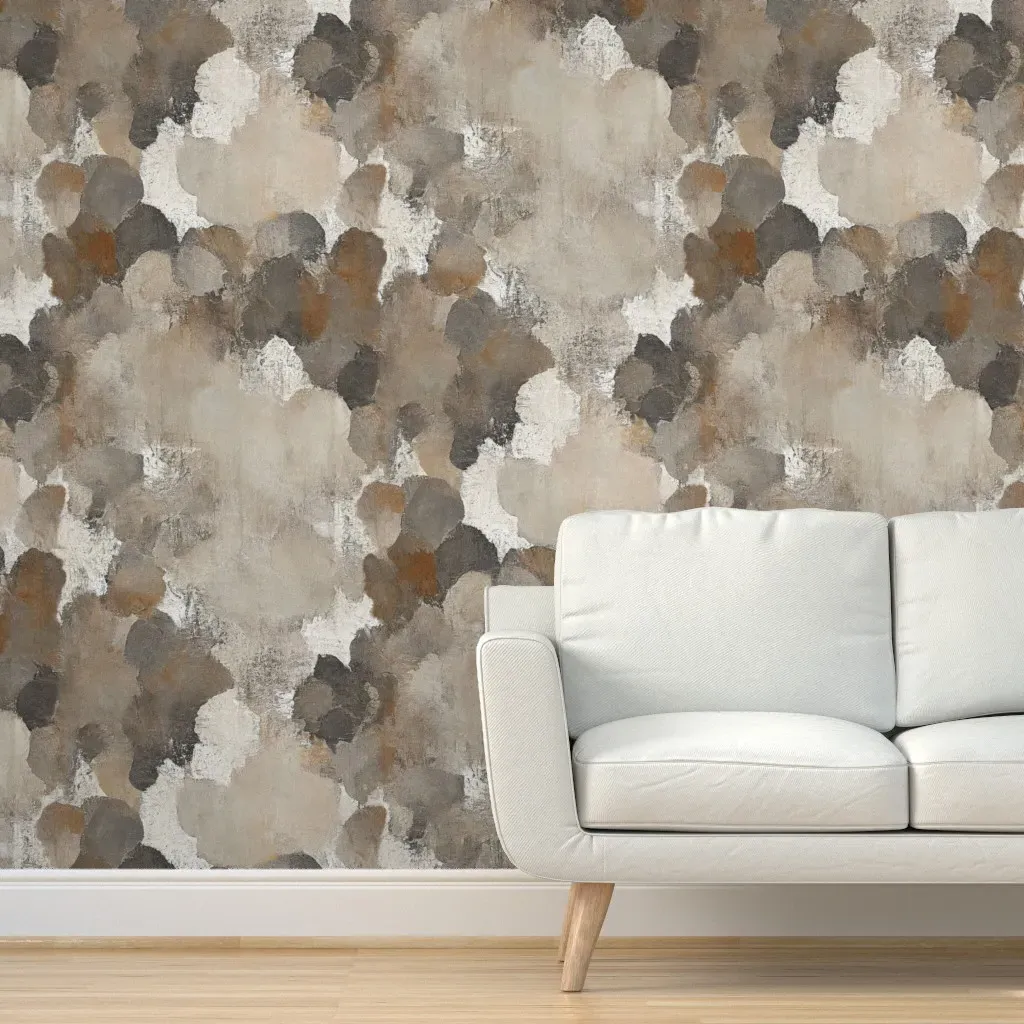 Earthen Chic Rustic Fresco Peel and Stick Wallpaper - Taupe product