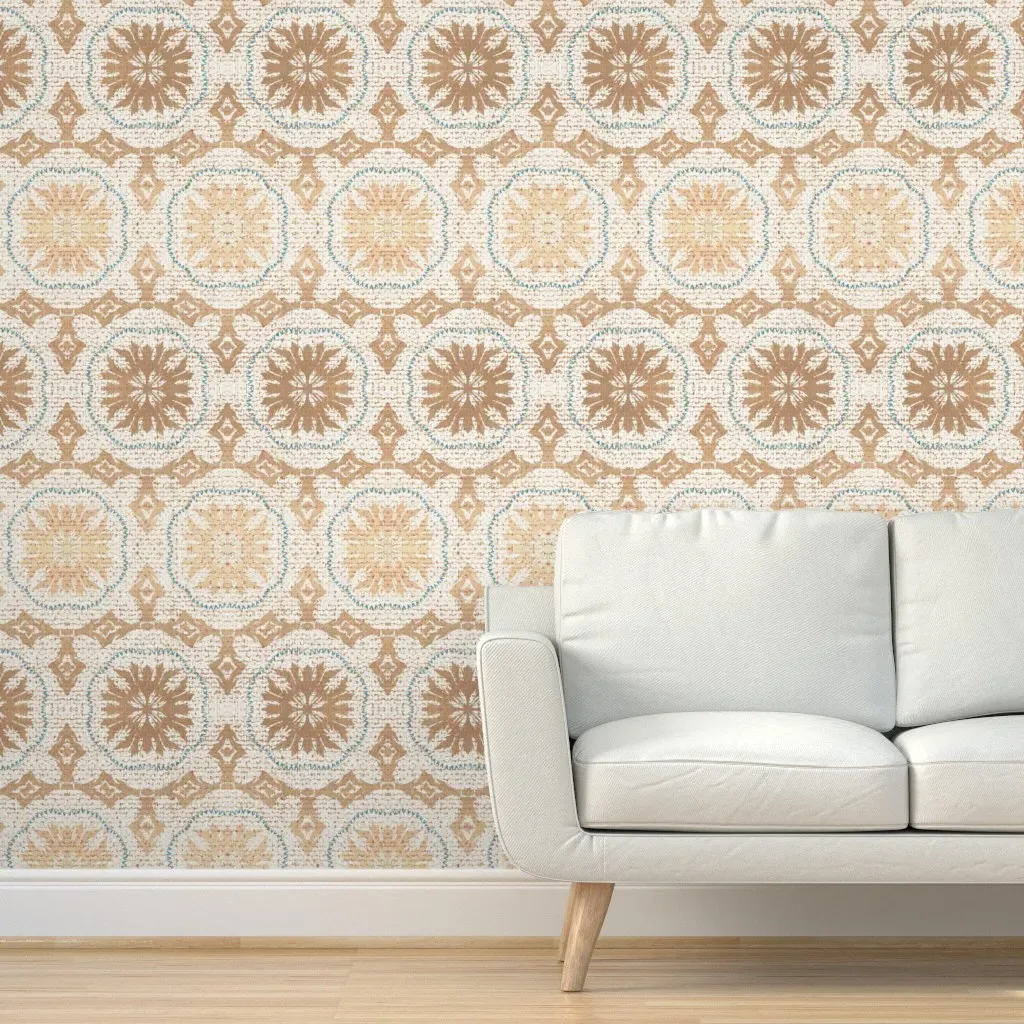 Earthen Flora Peel and Stick Wallpaper - Beige, Brown product