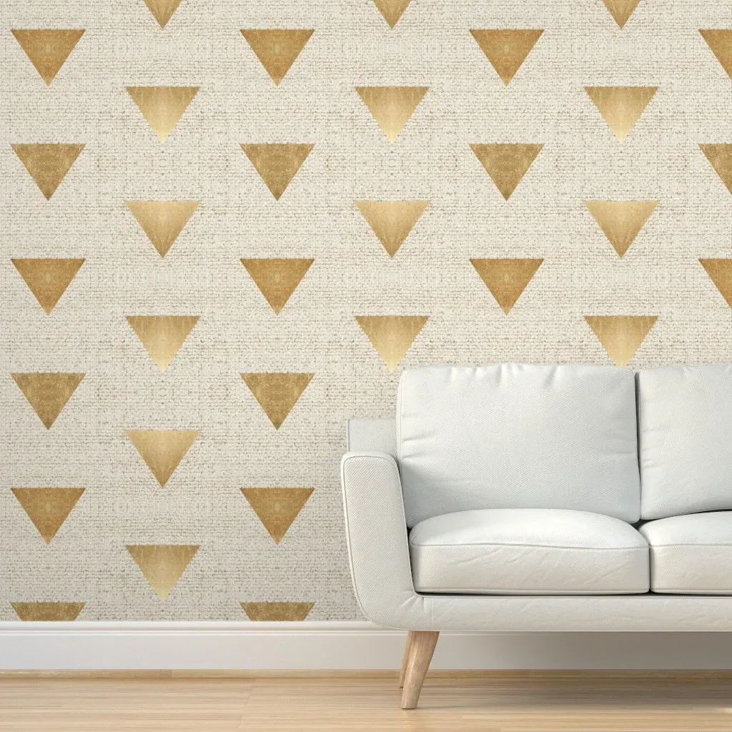 Earthen Triangle Peel and Stick Wallpaper - Gold product