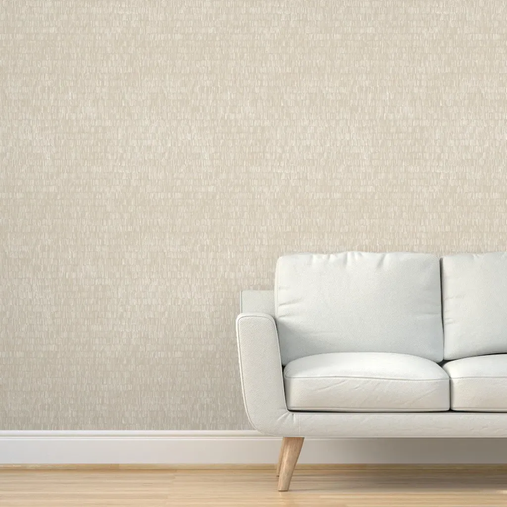 Earthy Sketchiness Hatching Peel and Stick Wallpaper - Beige product
