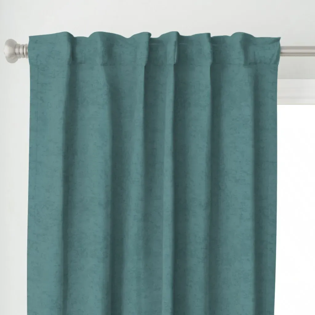 Earthy Warm Turquoise Curtain Panel - Teal alternate view