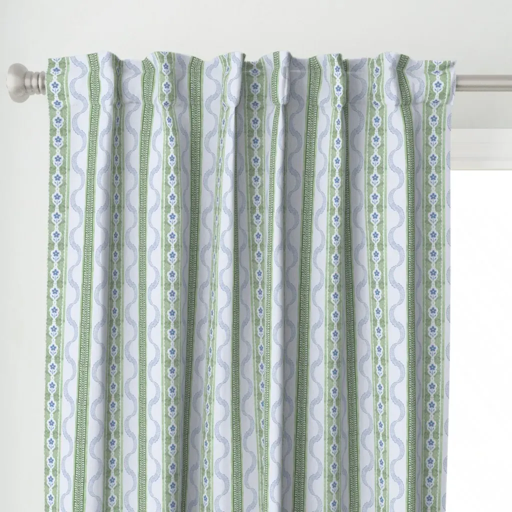 East Fork Ribbon Bluebell Curtain Panel - Sage Green alternate view